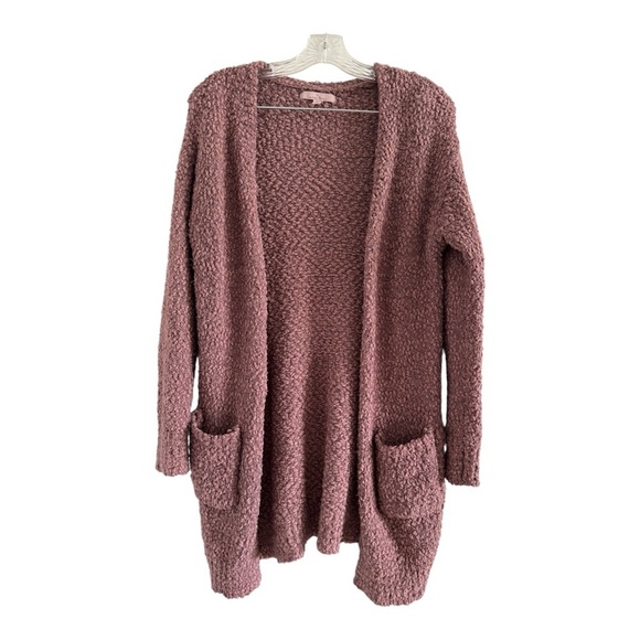 LOVE TREE Women’s Coral Long Sleeve Open Front Pockets Cardigan-Size SMALL - Picture 1 of 8